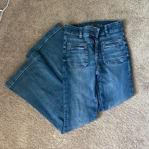 American Eagle boot cut jeans.